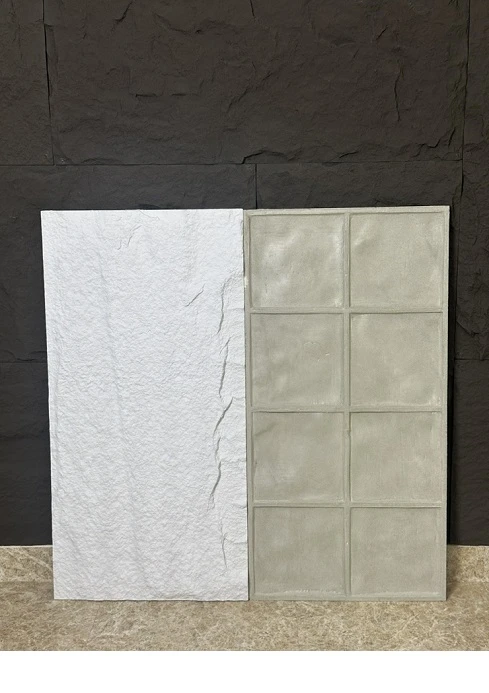 Tấm ốp tường vân đá nấm màu trắng tuyết HLPU05-01-3cm