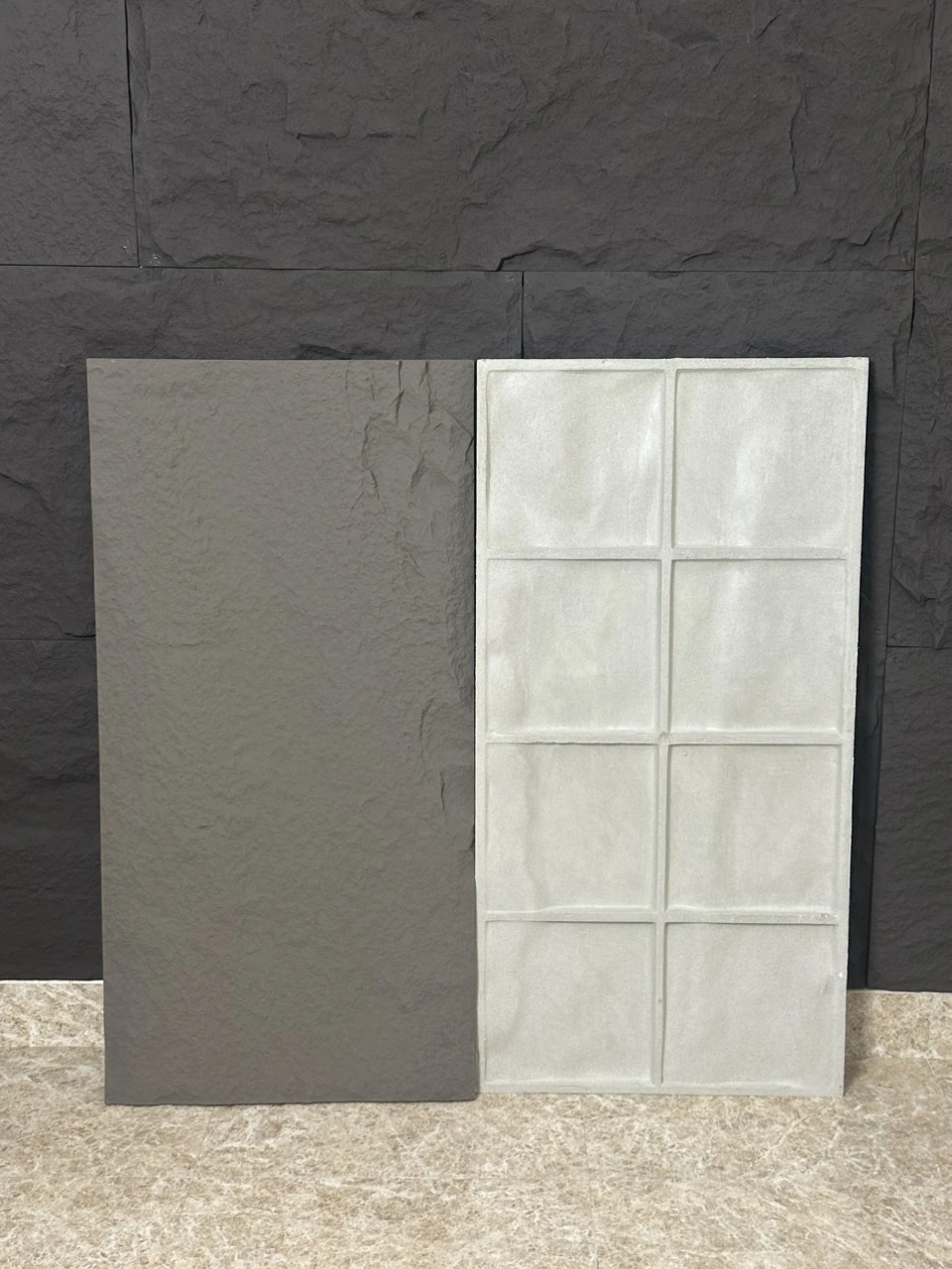 Tấm ốp tường vân đá nấm màu xám tro núi lửa HLPU05-04-5cm