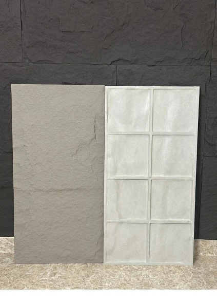 Tấm ốp tường vân đá nấm màu xám xi măng HLPU05-3A-3cm