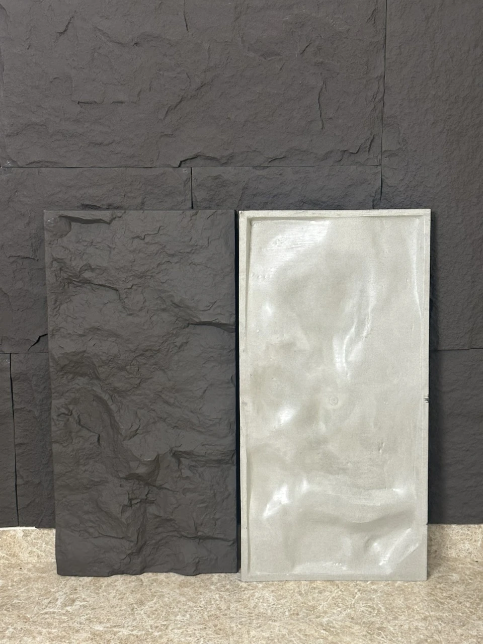 Tấm ốp tường vân đá núi màu đen thanh lịch HLPU06-05