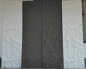 Tấm ốp tường đá núi 2.9m HLPU09-A màu đen ghi